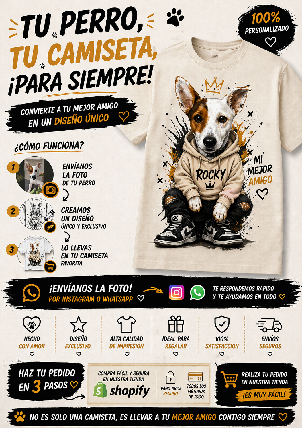 Camiseta personalizada mascota