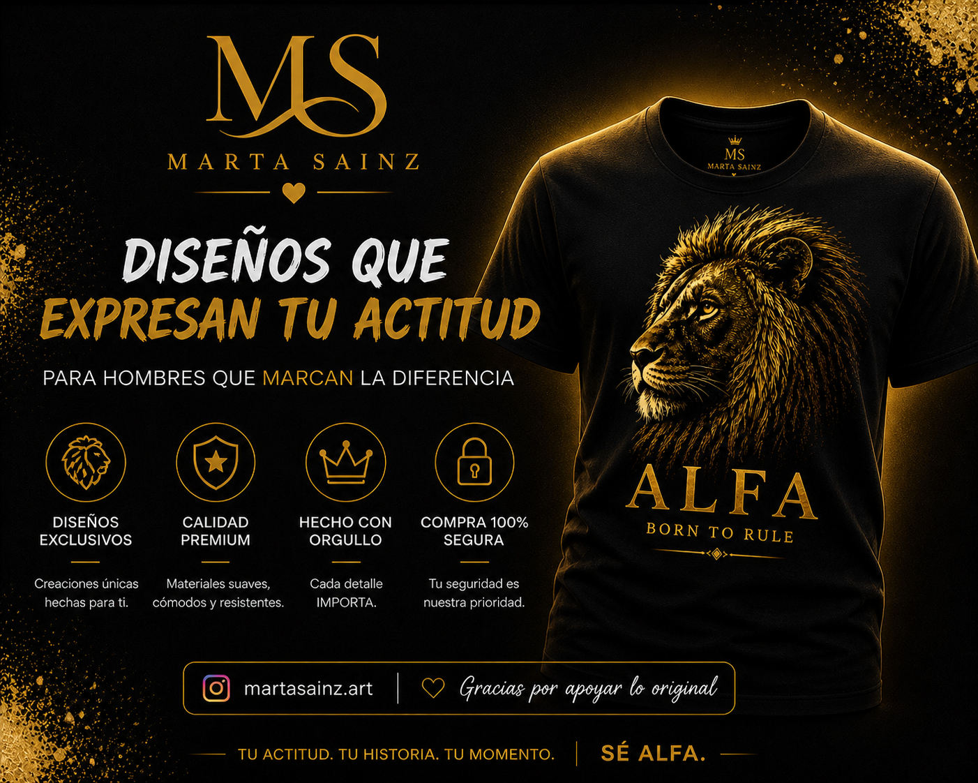 CAMISETA  ALFA — Viste actitud. Impone presencia.